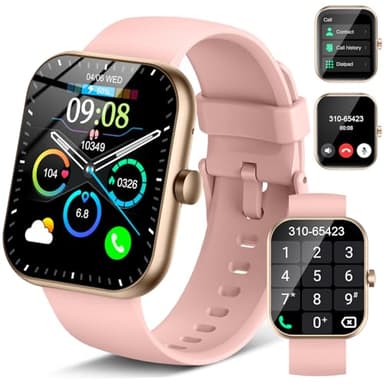 Motast Smartwatch für Damen und Herren, 1,96 Zoll Smartwatch mit Anrufannahme/Anrufannahme, Sport-Smartwatch mit Schlaf, wasserdicht IP68, Schrittzähler für iOS/Android