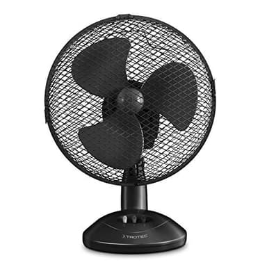 TROTEC Tischventilator TVE 8 – 25 Watt, oszillierend 90°, 2 Stufen, Ø 23 cm, sehr leise, schwarz