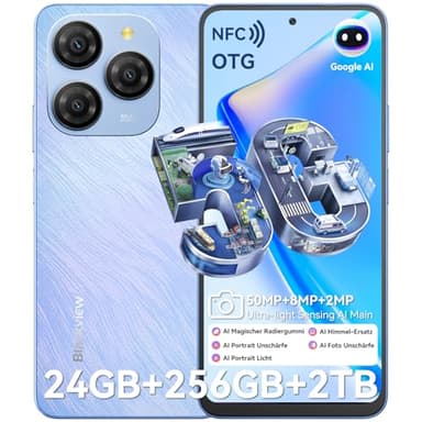 Blackview Shark 9 Handy 5G 24GB+256GB/2TBTF,2.7GHz Octa Core,Super PD 50MP AI Fotoalbum,5G Smartphone ohne vertrag, 6.67“,5000mAh Mit 18W, Dual SIM Handys/Fingerabdruck/Face ID/GPS/NFC