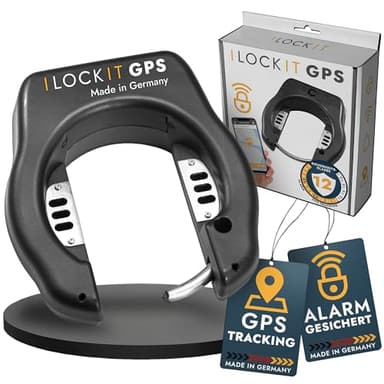 I LOCK IT GPS Rahmenschloss Fahrrad I GPS Fahrradschloss mit GPS Live Tracking | Smartphone App | Smarte 110dB Alarmanlage | Speichenausweichung