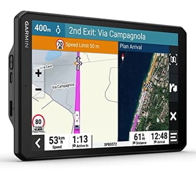 Garmin Camper 1095 EU – Navigationsgerät mit 10“ (25,7 cm) Display für Wohnmobile und Wohnwagen, vorinstallierten 3D-Karten für Europa und Südafrika, Verkehrsinfos in Echtzeit, Campingplatz-Datenbank