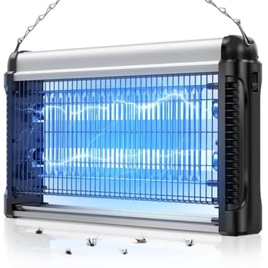 Seseno Insektenvernichter Elektrisch, 2500V 20W, Mückenlampe mit 2 UV-Licht, Innenbereich Mückenfalle, Praktisches Hakendesign, Nsektenfalle Ungiftig Geruchsneutral, Geeignet für Büro, Haus