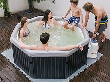 MSPA Whirlpool Frame Tuscany 2024 NEU + APP-Steuerung XXL Pool 6 Pers. Outdoor UV-C Reinigung OZON Selbstreinigungsfunktion F-TU063W
