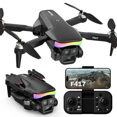 Drohne mit 1080P Kamera für Adults,LED Buntes Licht FPV Drohn,Quadrocopter Kameradrohnen Outdoor für Beginners,RC Drone mit WiFi Übertragung Höhenhaltung,Tippen auf Fliegen 3 Geschwindigkeiten