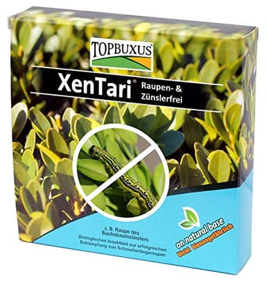 TOPBUXUS XenTari - 30gr - Gegen den Buchsbaumzünsler - Biologisch - Sicher für Bienen und Vögel.