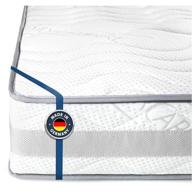 BMM Matratze 180x200cm Komfort 23 H4 extra fest/Kaltschaummatratze Öko-Tex Zertifiziert/ergonomische 7 Zonen Matratze Höhe 23cm Komfort 23 / Matratzen produziert in Deutschland