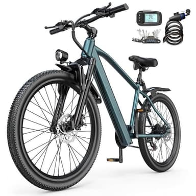Eleglide Elektrofahrrad 26" für Erwachsene, 250W Urban E-Bike mit 36V 10Ah Akku, 25 km/h Max, 7-Gang, 35 km Reichweite – Perfekt für tägliches Pendeln