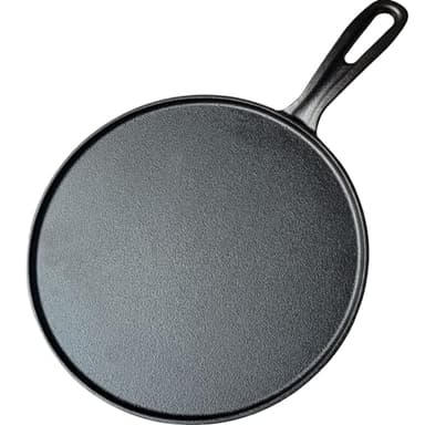 La Cuisine Crepe Tawa Pfanne für Roti Dosa Comale – Grill-Pizza-Pfanne, vorgebranntes Gusseisen, 28 cm Durchmesser, ofenfest, PFOA-frei, Produktgewicht: 2,0 kg