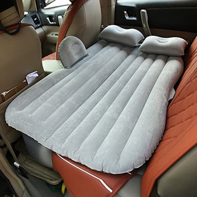 Vinteky Luftmatratze, Aufblasbare Auto Matratze Autobett mit elektrische Luftpumpe, Bewegliche Dickere Automatraze für Kofferraum & SUV, Camping/Outdoor/Reisen, 140cm x 90cm x 45cm, Grau