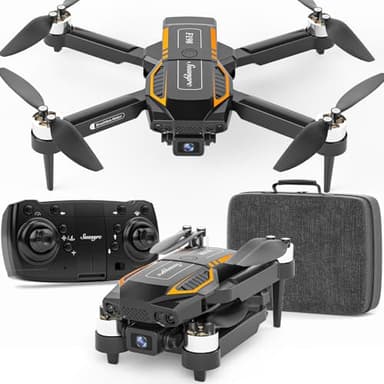 Drohne mit Dual HD Kamera für Kinder, 720P WiFi Live-Übertragung, Handtasche, Waypoint Fly, Headless-Modus, 3D-Flips & Bürstenloser Motor, Drohne mit Kamera für Kinder & Erwachsene