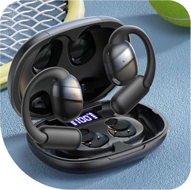 JOYROOM Open Ear Kopfhörer, Bluetooth 5.4 Kopfhörer Kabellos mit LED Digitaldisplay, Ultra-Komfort, Klare Anrufe, Kraftvoller Sound, 50H Spielzeit, IPX4 wasserdichte Sport-Ohrhörer für Laufen