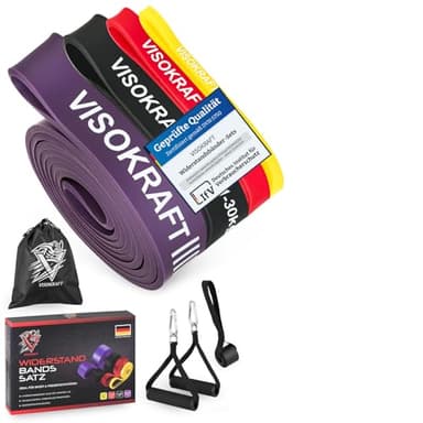 Widerstandsbänder Set Fitnessbänder - Premium Widerstandsbänder Krafttraining, Klimmzug bänder resistance bands Fitnessband terrabänder Trainingsbände Widerstandsband