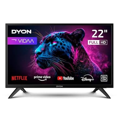 DYON Movie Smart 22 VX - 22 Zoll (55 cm) Full-HD Smart TV mit HD Triple Tuner (DVB-C/-S2/-T2), App Store, Netflix, Prime Video, YouTube, DAZN, Disney+ [Mod. 2025]