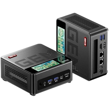 AOOSTAR GEM12 PRO Max Mini PC, Schwarz Ryzen 7 8845HS Mini Gaming PC 32GB DDR5 RAM 1TB SSD M.2 2280 PCIE4.0, Mini Computer mit 4K 3-Display/OCULINK/2xUSB4/HDMI2.1/DP1.4/2x 2,5G RJ45