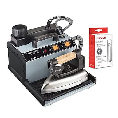 Polti Vaporella 2H Pro Kalstop, Dampfbügeleisen mit Boiler und Sicherheitsverschluss, Druck 3 Bar, Leistung 1750 W, Grau und Schwarz, 20 Anti-Kalk-Ampullen Kalstop im Lieferumfang enthalten