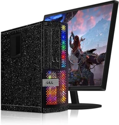 Dell Basic Gaming PC Set Komplett, Quad Core i5 bis zu 3.8 GHz, 16GB RAM, 512GB SSD, 600M WLAN, BT 5.0, Neu 22 Zoll 1080 FHD LED Monitor, Windows 10 P64 (Generalüberholt)
