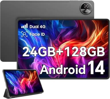 OSCAL Tablet 11 Zoll Pad 90, 120HZ Tablet Android 14, 4G LTE+5G WiFi, 24GB RAM+128GB ROM(2TB TF), Großes Display Widevide L1, Octa-core T606, 1080P/13MP+8MP/ 7700mAh Akku/Face ID/ BT5.0/mit Hüllede