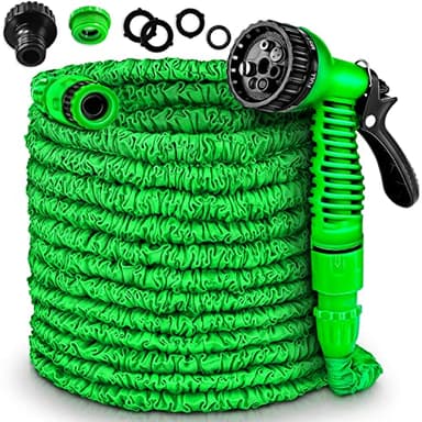 TRESKO® flexiSchlauch - Flexibler Gartenschlauch Wasserschlauch dehnbar Flexi Wonder (15m)