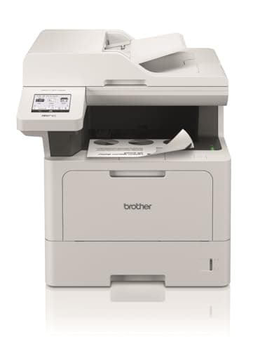 Brother MFC-L5710DN 4-in-1 Mulifunktionsdrucker schwarz weiß (A4, 48 Seiten/Min., 1.200x1.200 DPI, LAN, Duplex-ADF, 250 Blatt Papierkassette) weiß/grau