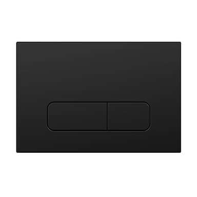 Wunderbad Drückerplatte Kompatibel mit Geberit Duofix Sigma/Delta/Basic, Betätigungsplatte für 2-Mengen-Spülung (Schwarz Matt)