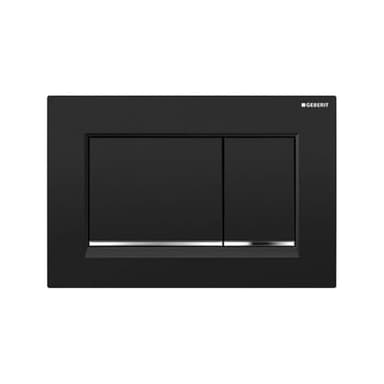 Geberit Sigma 30 Drückerplatte Schwarz Glänzend/Chrom für UP720, UP320, UP300 und UP700