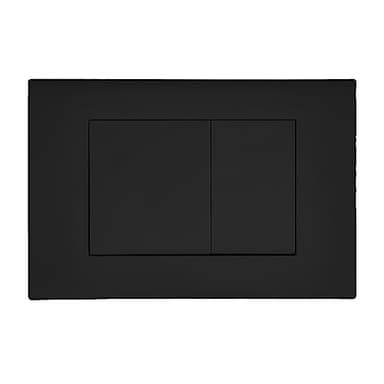 Wunderbad Drückerplatte Kompatibel mit Geberit Duofix Sigma/Delta/BASIC Betätigungsplatte für 2 Mengenspülung (Schwarz Matt)