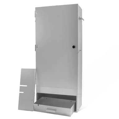 Eversmoke Räucherofen Jumbo 110 Pro II Starter Set – galvanisierter Stahl, große Räucherkammer, inkl. Thermometer, Haken, Körbe, Tropfblech & Feuerschale (Räucherofen)