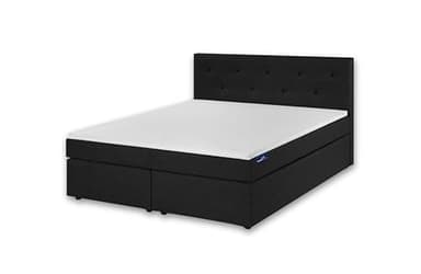 Traumnacht Boxspringbett, mit 7-Zonen Tonnentaschenfederkernmatratzen (H2) und Komfortschaumtopper, leichter Aufbau, produziert nach deutschem Qualitätsstandard, 180 x 200 cm in anthrazit