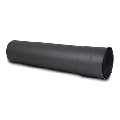 LANZZAS Rauchrohr Wandfutter/doppelt Mauermuffe mit 500 mm Rohrverlängerung - für den Durchmesser Ø 150 mm - Farbe: gussgrau - Ofenrohr Wandmuffe