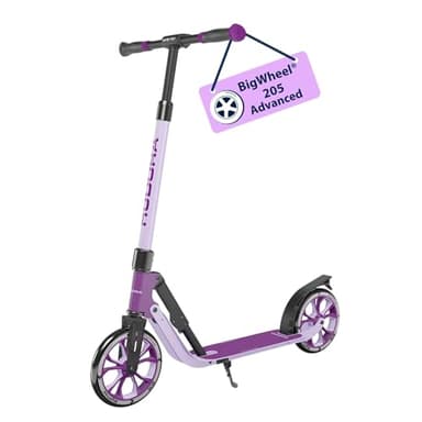 HUDORA BigWheel® 205 Advanced Scooter - Komfortabler Aluminium-Roller für bis zu 100kg - Höhenverstellbarer & zusammenklappbarer Tretroller - Kick-Scooter für Kinder/Jugendliche & Erwachsene