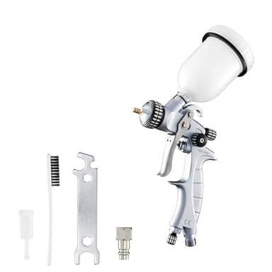 BenBow Lackierpistole PK60 HVLP MINI 0,8 mm Düse + 100 ml Fließbecher – ideal für Autolackierung, Heimwerker, DIY-Projekte – hochwertige Sprühqualität – Druckluft-Spritzpistole