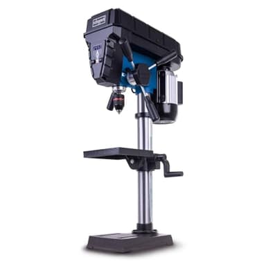 Scheppach Tischbohrmaschine TBM250Vario mit 60mm Bohrtiefe | Leistung 600W | Bohrfutter 1,5-13mm | Drehzahl 450–2580min-1 | Schnellspannbohrfutter, Digitaldisplay, Laser | Holz, Kunststoff & Metall