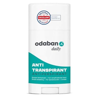 odaban® Antitranspirant Deo Stick 60 g | täglicher Schutz gegen Schwitzen | dezenter Unisex-Duft | Deo Roller für empfindliche Haut | Anti-Schweiß | für Männer und Frauen