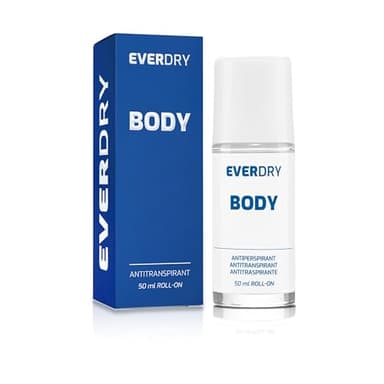 EVERDRY Antitranspirant Roll-On 50 ml gegen starkes Schwitzen an Achseln & Körper – Anitperspirant für Frauen & Männer, ohne Alkohol & Parfümstoffe