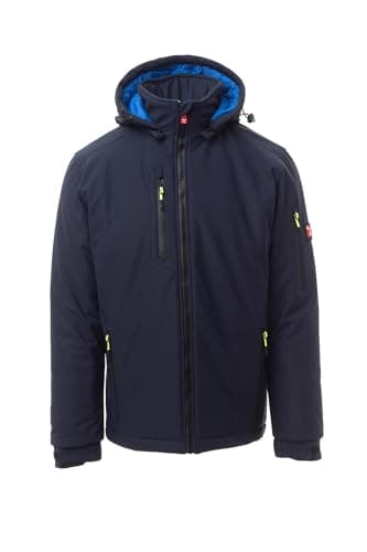 Mivaro Herren Winterjacke Dunkelblau Größe 4XL - Softshelljacke gefüttert wasserdicht winddicht atmungsaktiv Outdoorjacke Arbeit Freizeit warme Jacke mit Kapuze wasserabweisend Alltag S-5XL