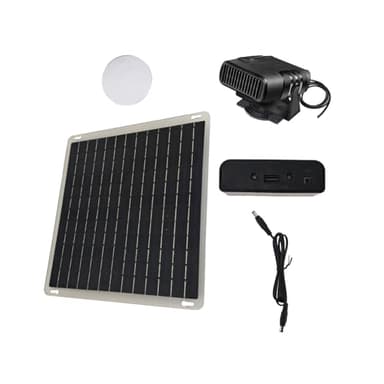 Cuifati Tragbare Solarpanel-Heizung, Effiziente Energieumwandlung mit Wiederaufladbarem Akku, für Autoheizung, Enteisung, Haustierhaus-Gewächshaus, für Automobil-Hühnerstall-Gewächshaus