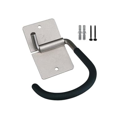 BBB Cycling Parkinghook Fahrradhalter Wandhalterung inkl. Montagematerial Wandhaken Für Fahrräder BTL-26, Silber-schwarz