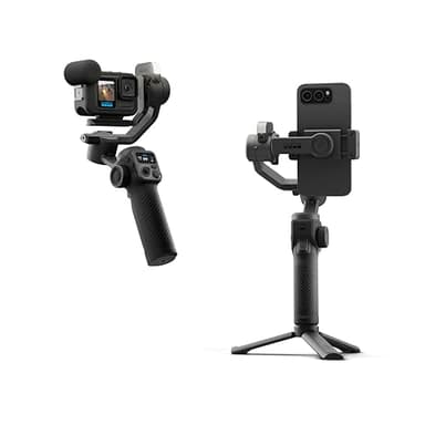 GoPro Fluid Pro AI 3-Achsen-Gimbal-Stabilisator für GoPro-Kameras und Smartphones, Motivverfolgung, Beleuchtung, kabellose Kamerasteuerung, tragbar, Vlogging, 360°-Drehung, Geräteaufladung