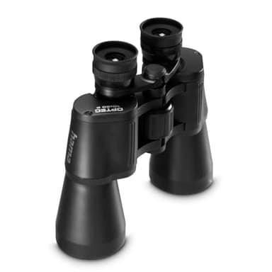 Hama Kompaktes Fernglas 10x50 für scharfe Weitsicht, 10-Fach Vergrößerung, Objektivdurchmesser 50 mm, Porrobauform, Schwarz