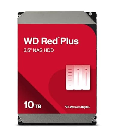 WD Red Plus 10 TB NAS Interne Festplatte 3,5 Zoll - 7200 U/Min, SATA 6Gb/s, CMR, 256MB Cache