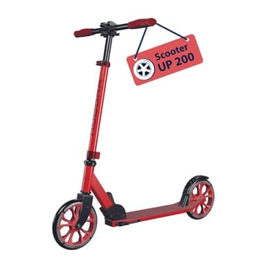 HUDORA Scooter Up 200 - Geräuscharmer Aluminium-Roller für bis zu 100kg - Höhenverstellbarer & zusammenklappbarer Tretroller - Ruckelfreier Kick-Scooter für Kinder/Jugendliche & Erwachsene