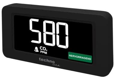 Technoline WL1022 Co2 Messgerät mit Farbiger Darstellung des Co2-Gehaltes (rot, gelb, grün), Co2 Alarm, Lüftungsempfehlung