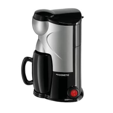 DOMETIC PerfectCoffee MC 01, Reise-Kaffeemaschine, 12 V, 170 W, für Auto, LKW oder Boot, schwarz/Silber, Noir Et Acier
