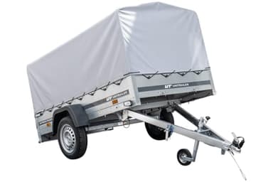 UNITRAILERAnhänger Pkw 230x125 Garden Trailer 230 Kipp Unitrailer 750 kg mit Stützrad, Hochplane und Hochspriegel