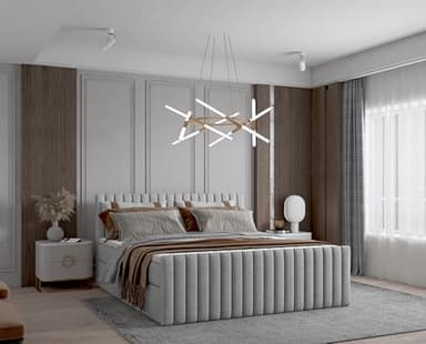 Imebel Boxspringbett 180x200 cm, Bett mit Matratze und Stauraum, Polsterbett mit Bettkasten, Boxbett 180x200 Komplett, Doppelbett mit Bonell-Matratze, Bett für Schlafzimmer VIVO