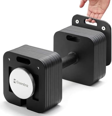 Eisenlink Verstellbare Hantel 36kg (4kg-36kg) - Ultrakompakt Einstellbar Kurzhantel mit Gerändeltem Griff - Innovative Hantel für Fitness Training Gym Zuhause (36kg×1)