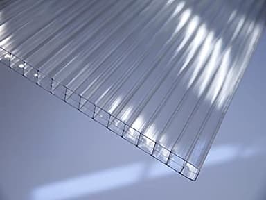 Polycarbonat Blueline Stegplatte 16mm, klar, Steg 3-Fach die umweltfreundliche Doppelstegplatte 1200mm x 2500mm