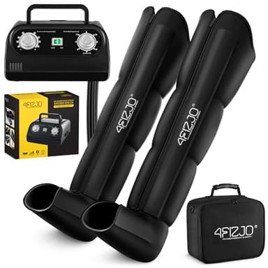 4FIZJO Lymphdrainage-Gerät STD C4, Pressotherapie, Beinmassagegerät, Für Venenrückfluss & gegen Wassereinlagerungen, Maximale Recovery & Entspannung, 30-240 mmHG, 4 Luftkammern, 1 Massageprogramme