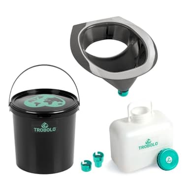 TROBOLO DIY Set – Mit Trenntoiletten Einsatz & Behältern in 3 Größen – Ideal zum Selbstbau einer Trockentrenntoilette
