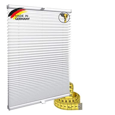 Gardinen21 Konfigurieren Sie Ihr eigenes Plissee mit Bohren Maßgefertigt für Türen & Fenster |Sonnenschutz und Blickdichte Rollos